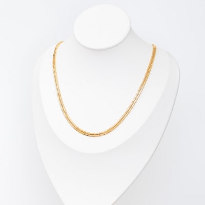 K18 喜平 12面トリプル ネックレス 30g 50cm TK3050