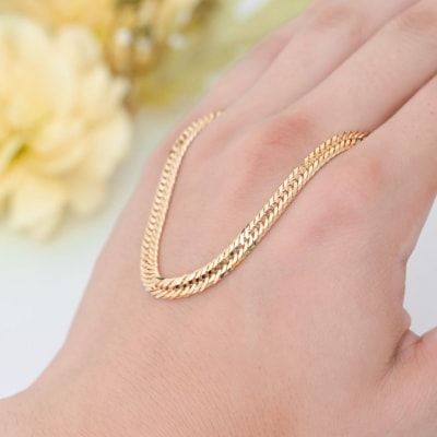 K18 喜平 12面トリプル ネックレス 30g 50cm TK3050