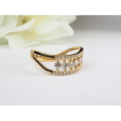 K18YG 0.50ctグラデーションダイヤモンドリング8664