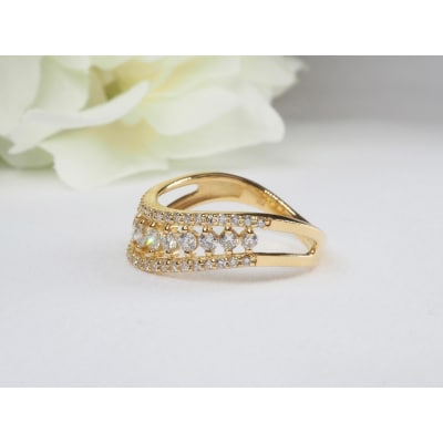 K18YG 0.50ctグラデーションダイヤモンドリング8664