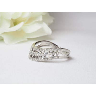 PT900 0.50ctグラデーションダイヤモンドリング8664