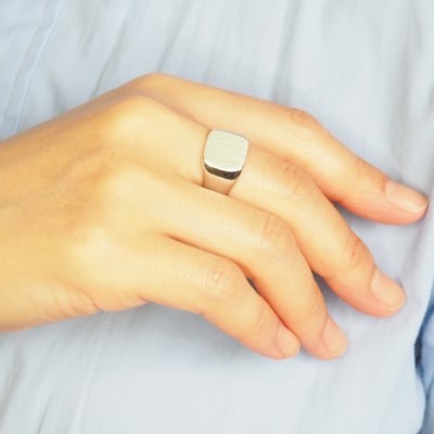 PT900 印台(三味型)地金リング　HR-009149