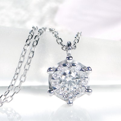 PT900/PT850ダイヤモンドネックレス(Fph003)