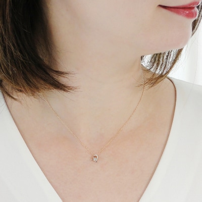 K18PGダイヤモンドネックレス(Fph004)