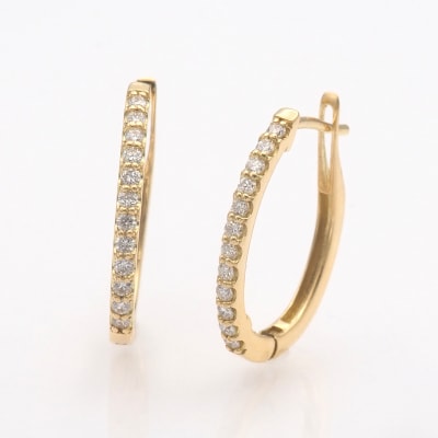 K18 0.30ct ダイヤモンド ピアス　FFP-000335