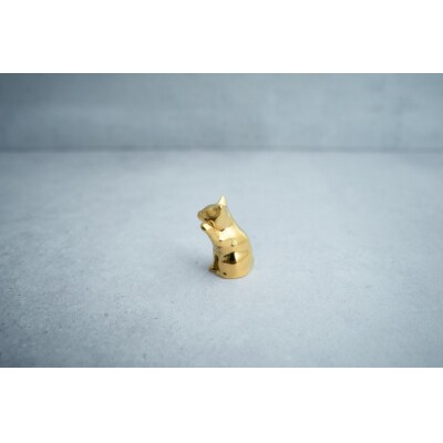 幸福を招く【まねきネコ】K18イエローゴールドオブジェ 25g / KG100001
