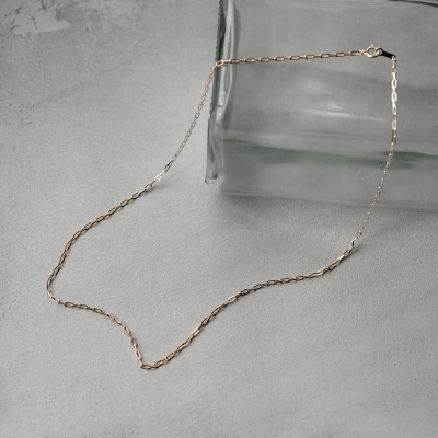 18金イエローゴールド長小豆チェーンネックレス43cm優美な贅沢大人ジュエリー K18-SN1001