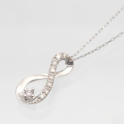 プラチナ　0.10ct　ダイヤモンド ペンダントネックレス　FHH-019726