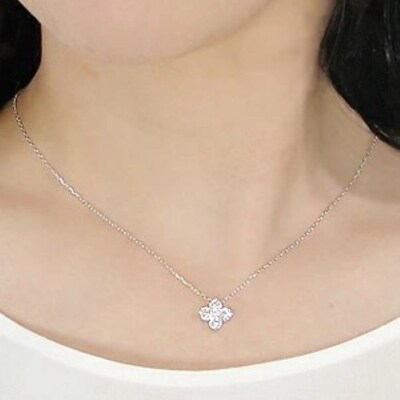 Pt900　1.00ct　ダイヤモンド スイートフラワー ペンダントP0080
