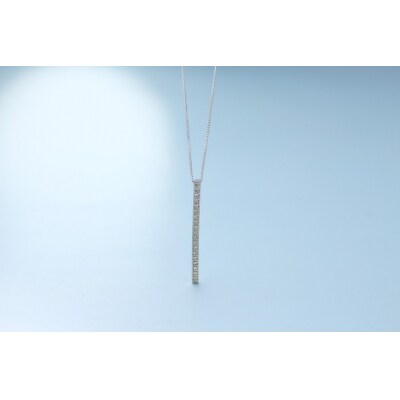 Pt900 ダイヤモンドネックレス0.095ct 70cmロングネックレス/PT900-N001D