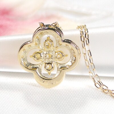 K18YG ダイヤモンド フラワーネックレス(Fph010)