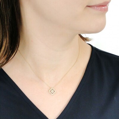 K18YG ダイヤモンド フラワーネックレス(Fph010)