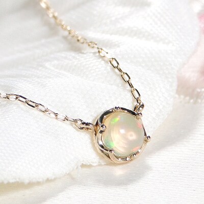 K10YG クラウンオパールネックレス(Fph011)