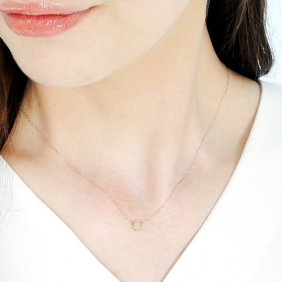 K10YG クラウンオパールネックレス(Fph011)