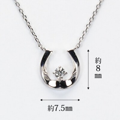 ホースシュー 馬蹄 ダイヤモンド ネックレス pt900 pt850 プラチナ製 dpnmcf1a