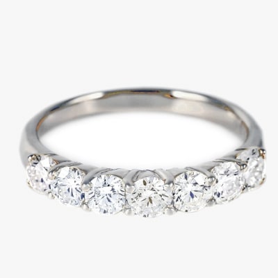 1キャラット　プラチナ　ハーフエタニティリング　R2090DI-P