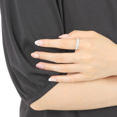 1キャラット　プラチナ　ハーフエタニティリング　R2090DI-P