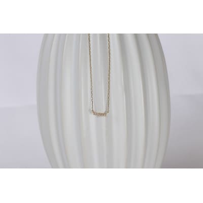 【K18イエローゴールド ダイヤモンドネックレス】華奢見えストレートデザイン/ KG000101