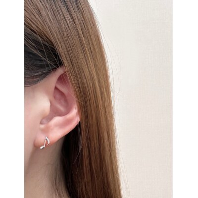 Pt900(2番)音符モチーフピアス地金(PE8041)