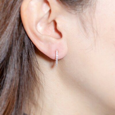 【ジュエリーの街、山梨県甲府市】ダイヤ0.40ct K18ピアリング　E4263Y