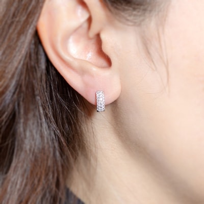 【ジュエリーの街、山梨県甲府市】ダイヤ0.48ct Pt900ピアリング　K125EGP