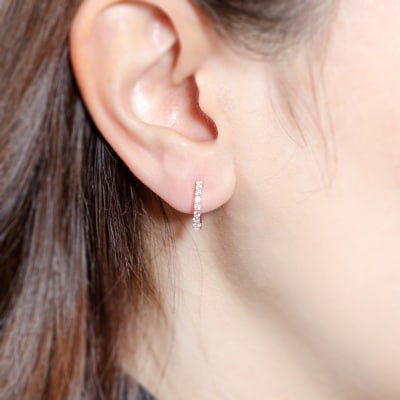 【ジュエリーの街、山梨県甲府市】ダイヤ0.30ct K18ピアリング　E4262Y