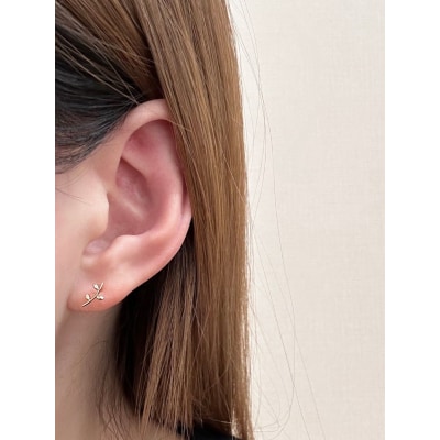 K18 小枝モチーフピアス(PE8058)