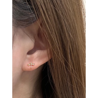 K18 トンボモチーフピアス(PE8224)