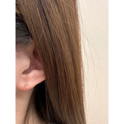 K18 カミナリモチーフピアス(PE8226)