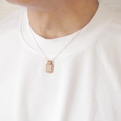 K18ピンクゴールド「2WAY」高級ダイヤペンダント【54525-3】