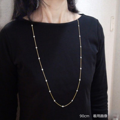 PT900/K18イエローゴールド「2カラット」ステーションダイヤネックレス【2ct-90-6】