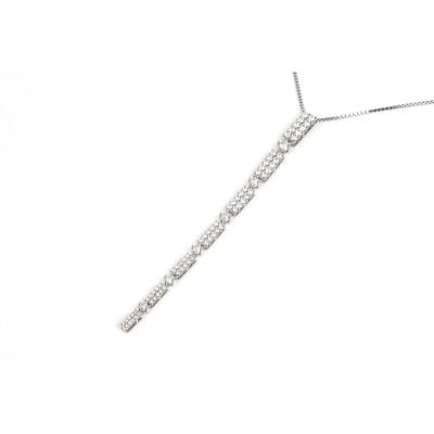 Pt900縦ライン2ctダイヤモンドペンダント P5734DI-P