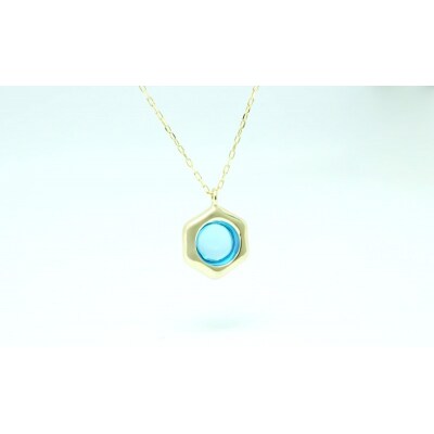 K10YGブルートパーズカボションペンダント P6165BT-Y2