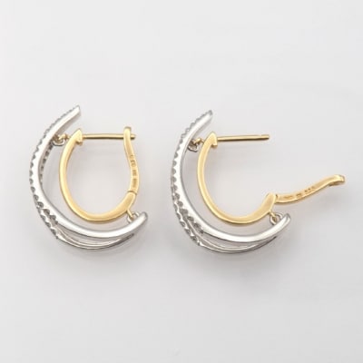 PT900/K18 0.30ct ダイヤモンド ピアス　FFP-000338