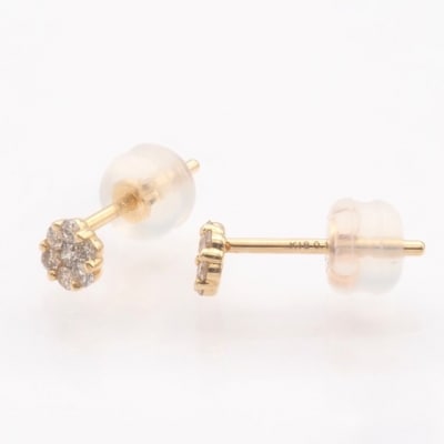 K18 0.2ct ダイヤモンド ピアス　FFP-000341