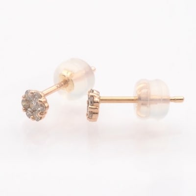 K18PG 0.2ct ダイヤモンド ピアス　FFP-000342