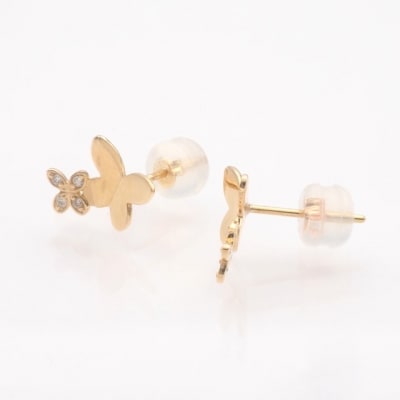 K18 0.04ct ダイヤモンド ピアス　FFP-000339