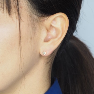 K18 0.24ct ダイヤモンド ピアス　FFP-000345