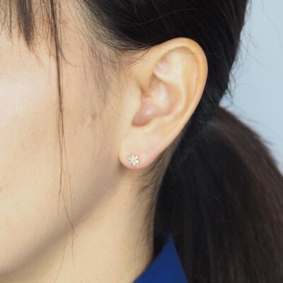 K18 0.24ct ダイヤモンド ピアス　FFP-000345