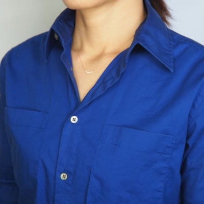 K18PG 0.1ct ダイヤモンド アーチペンダントネックレス　FHH-019834