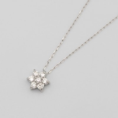 PT900/PT850 0.1ct ダイヤモンド ペンダントネックレス　FHH-019837