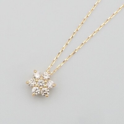 K18 0.2ct ダイヤモンド ペンダントネックレス　FHH-019840