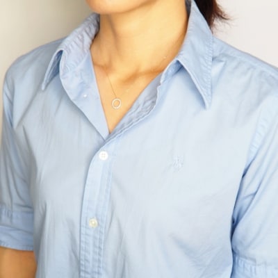 K18　0.3ctダイヤモンド　サークルペンダントネックレス　FHH-019917