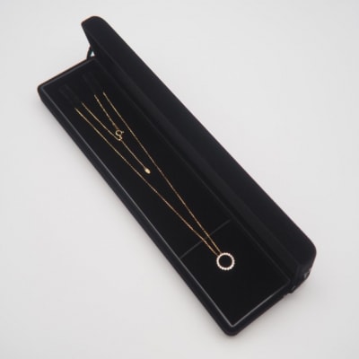 K18　0.3ctダイヤモンド　サークルペンダントネックレス　FHH-019917