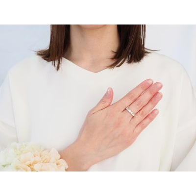 K18YG 2.00ctダイヤモンドハーフエタニティリング9978