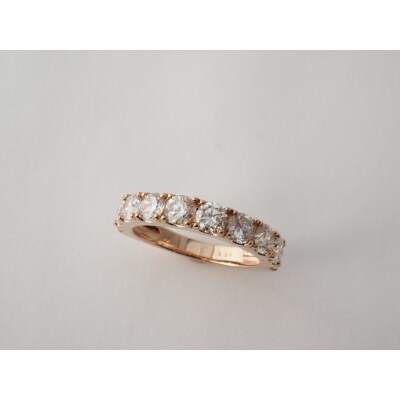 K18PG 2.00ctダイヤモンドハーフエタニティリング9978