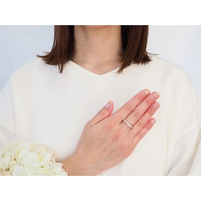 K18PG 2.00ctダイヤモンドハーフエタニティリング9978