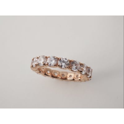 K18PG 3.00ctUPフルエタニティダイヤモンドリング9977