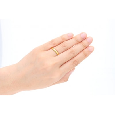 純金(24金)鍛造リング　甲丸幅3.0mm　9000416223