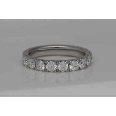 PT999鍛造リング　ハーフエタニティダイヤ10石1.0ct　9000300567